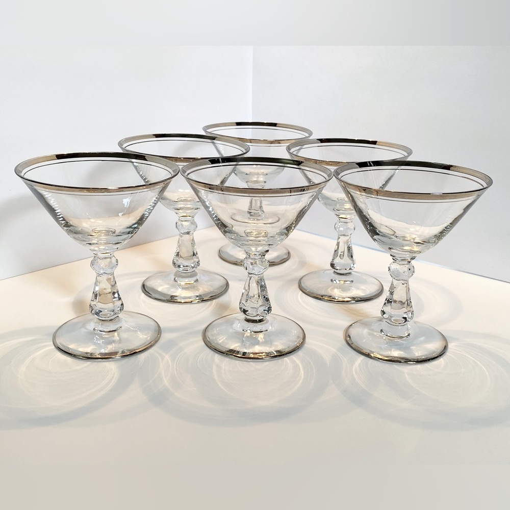 Set of 6 Chalet Platinum / Glastonbury Glasses